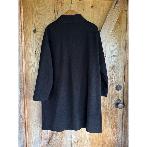 Cynthia Rowley 100% Wool Black Sweater Coat Women’s 1X Cocoon Jacket - Picture 2 of 3